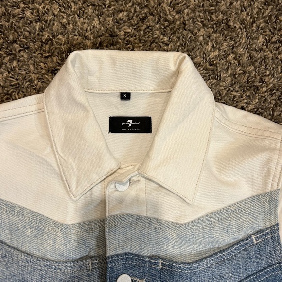 New 7 For All Mankind Tricolor Stitched Denim Jacket and Pant Outfit. - Picture 8 of 13